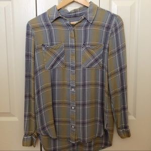 Green & Blue Plaid Shirt